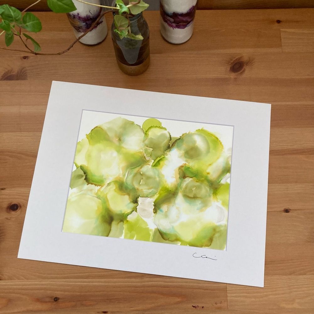 New Original Signed Artwork Alcohol Ink on Paper